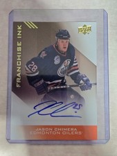 2013 Upper Deck Edmonton Oilers Franchise Ink Jason Chimera Signed Card