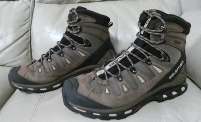 SALOMON QUEST FORCES GTX 4D GORETEX BOOTS, MEN'S SIZE 12, USED IN GOOD CONDITION