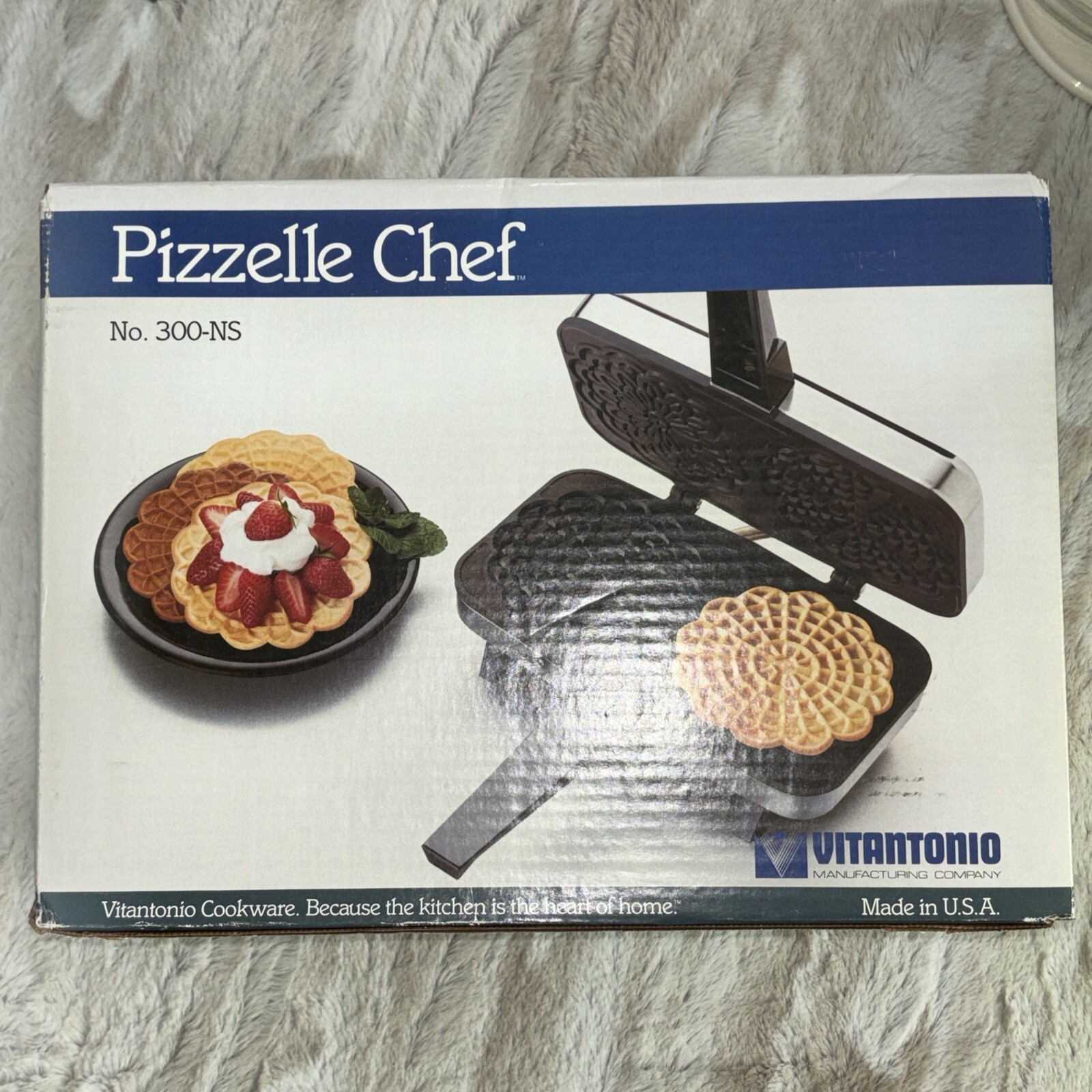 Vintage Vitantonio Pizzelle Chef 300 NS Non Stick Iron Nice Tested