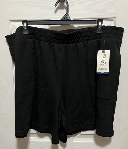 Terra & Sky Woman’s Plus Shorts Size (3X) 24-26 BLACK NWT
