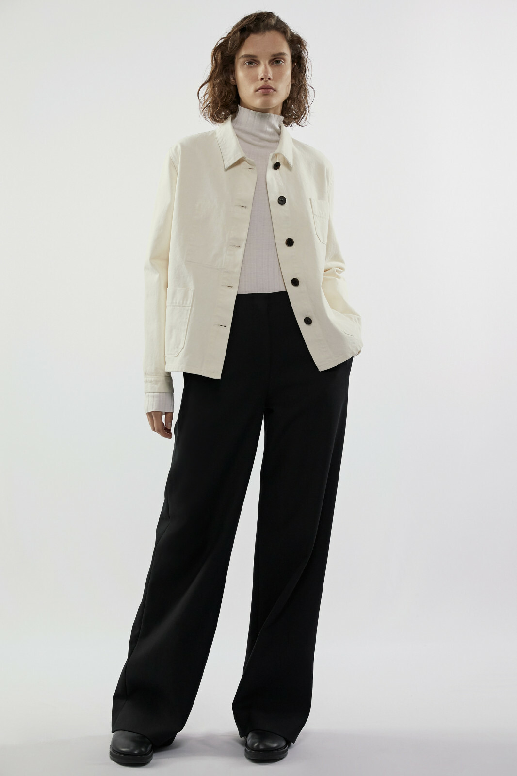 FILA Pantaloni neri nuovi con etichette $990 The Row Rooka misto cotone gamba larga taglia 6 S M