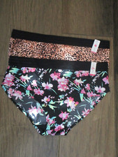 ASHLEY STEWART 2-PACK SHEER WAIST BRIEF PANTIES IN ANIMAL/FLORAL SIZE 18/20