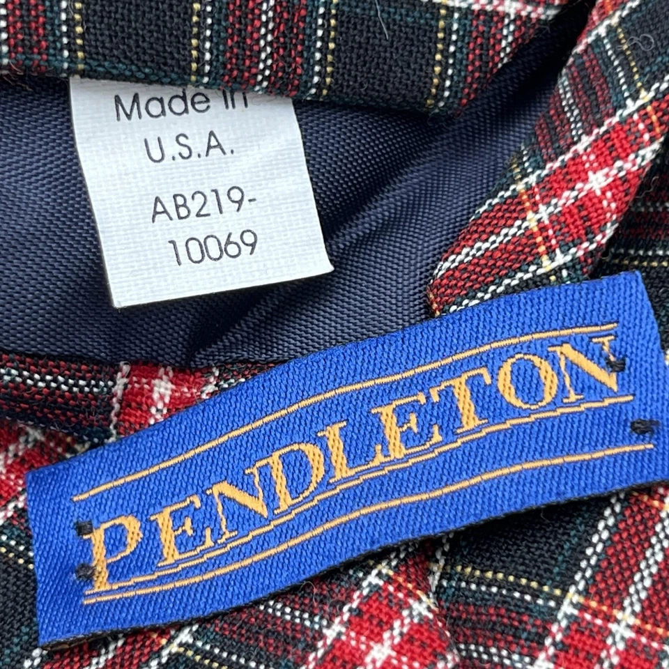 Pendleton Corbata de Lana Diseño a Cuadros Multicolor Hecha a Mano EE. UU. Foto 4 de 4