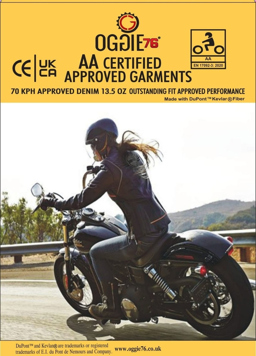 Women Motorbike Motorcycle jeans UKCA AA APROVED DENIM Made With