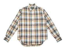 Gitman Vintage $265 White Brushed Triple Yarn Plaid Oxford Button Down Shirt XXL