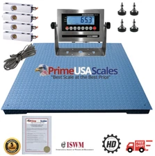 4x4 Floor Scale with 4-20ma Relay Output for PLC 5,000 lb NTEP Approved