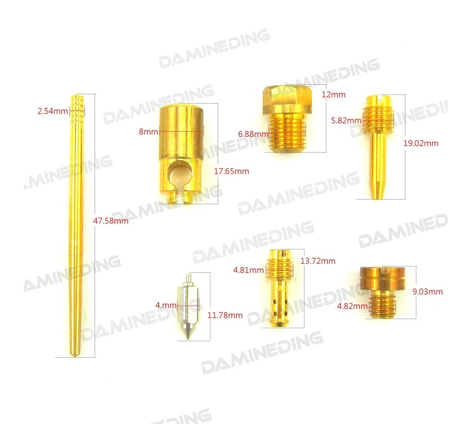3X Kits de reparación de reconstrucción de carburador de lujo KH250 S1 Mach carburador flotador Foto 4 de 4