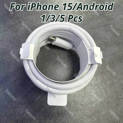 USB C to USB C Fast Charger PD Cord For Android iPhone 15 Pro Max Plus iPad Pro