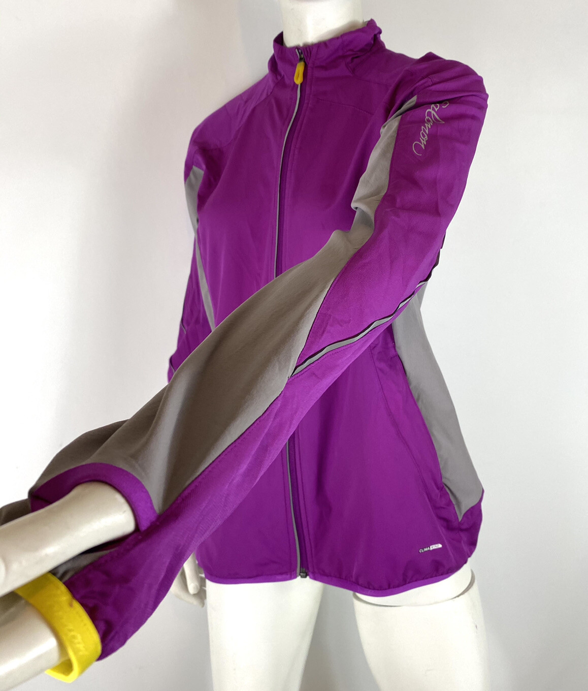 Salomon Donna Giacca a Vento Clima Cerniera Intera Leggera Riflettente Taglie M