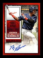 2015 Panini Contenders 32 Rafael Devers Prospect Ticket Blue Foil RC Auto XRC