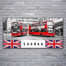 Canvas Pictures Wall Art Canvas Art Print 120x60 London Buses Art