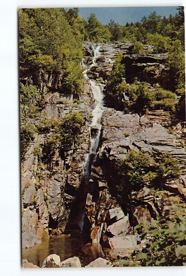 Silver Cascade Crawford Notch White Mountains NH Chrome Postcard Vtg Unposted
