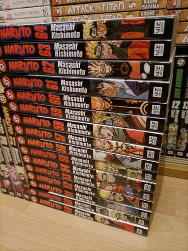 NARUTO 1-72 + FIGURES Manga Set Collection Complete Run Volumes ENGLISH RARE - Foto 7 di 9