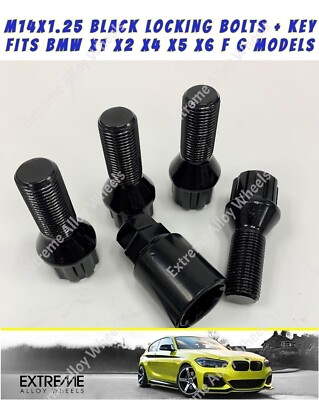 Passend für Bmw Schwarz Feststellschrauben X1 X3 X4 X5 X6 Serie Modelle Alufelge M14 x 1,25