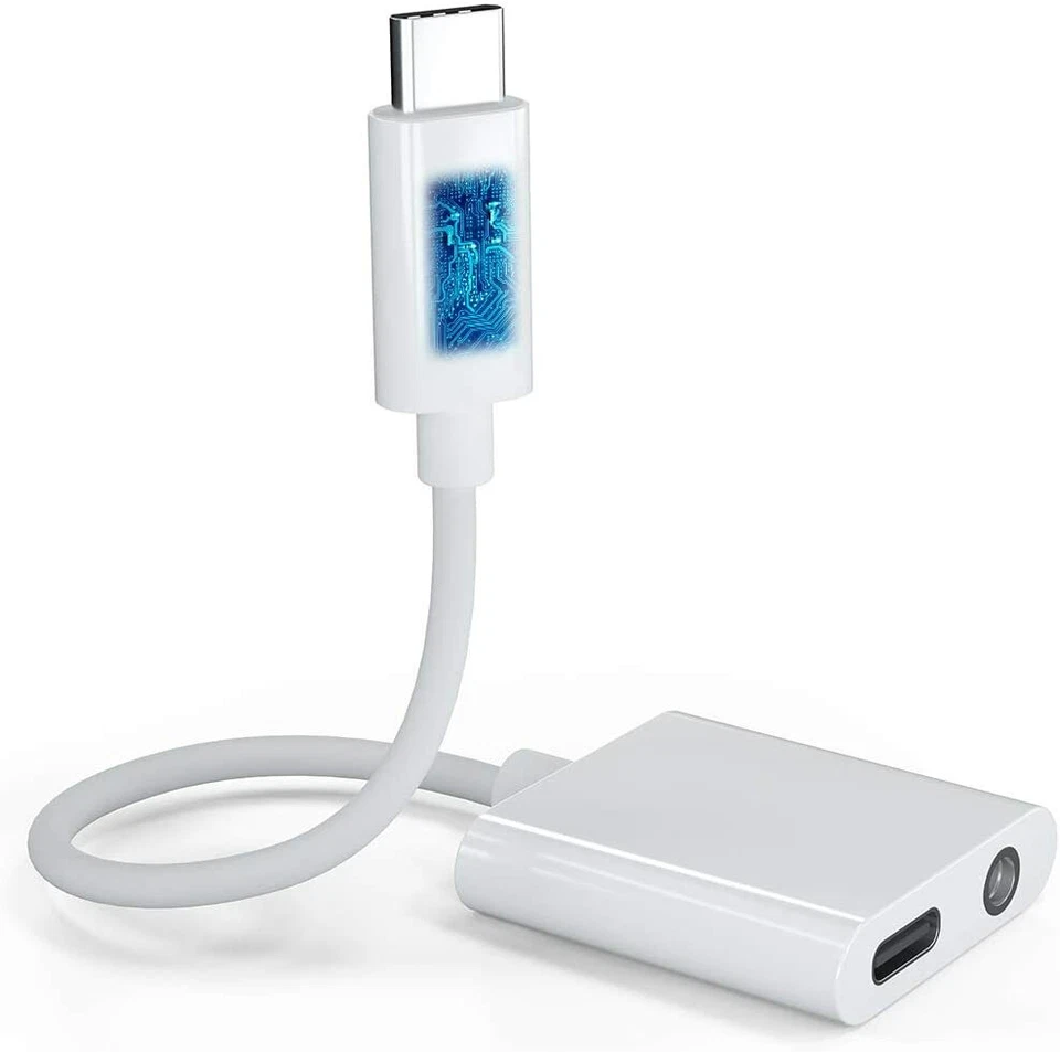 Cargador de auriculares adaptador de audio auxiliar USB tipo C a 0 1/8 pulgadas para Huawei Xiaomi Foto 2 de 4