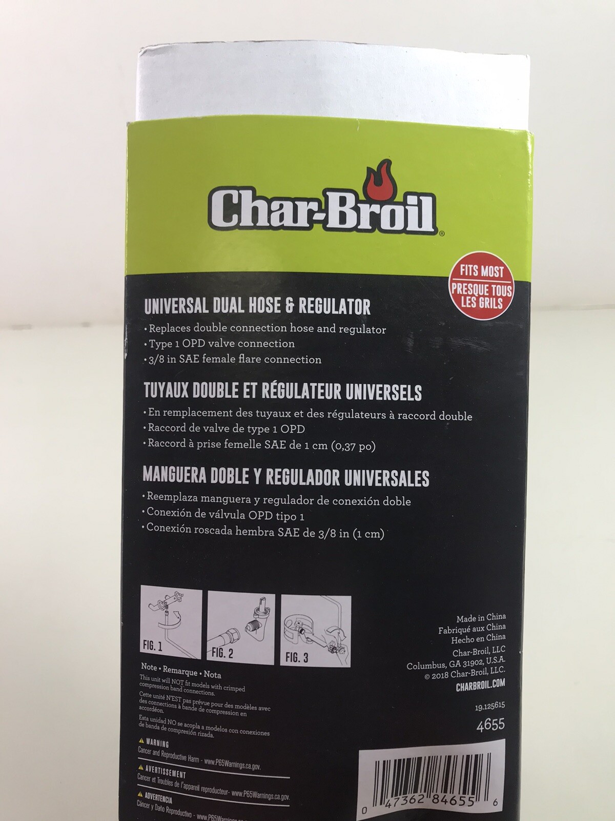 CharBroil Universal Dual Hose & Regulator for Grills With Side burner