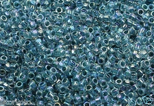 11/0 TOHO Treasures Japan Glass Seed Beads #773-Rainbow Crystal/Montana Blue 5g