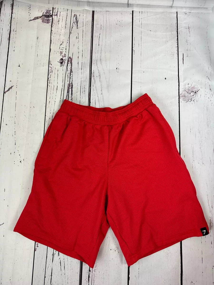 New Mens Gymshark Element 9 Mesh Shorts - Sports Red - Medium