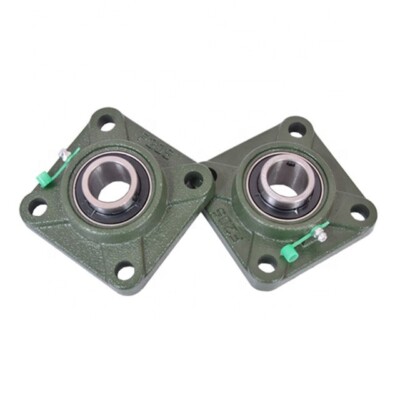 2-Pack,35MM Bore UCF207-35 Premium 4-Bolt Flange Mounted bearing, Set Screw