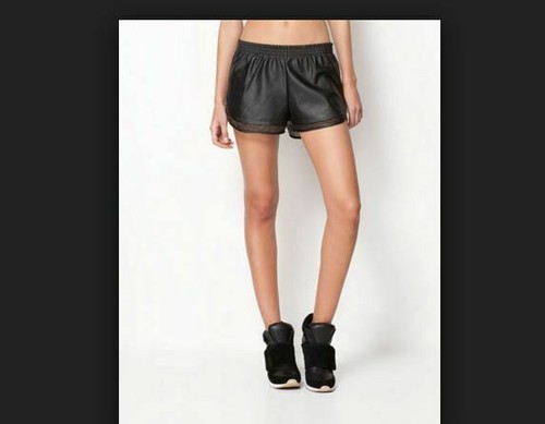 BERSHKA (ZARA GROUP) BNWT BLACK FAUX 