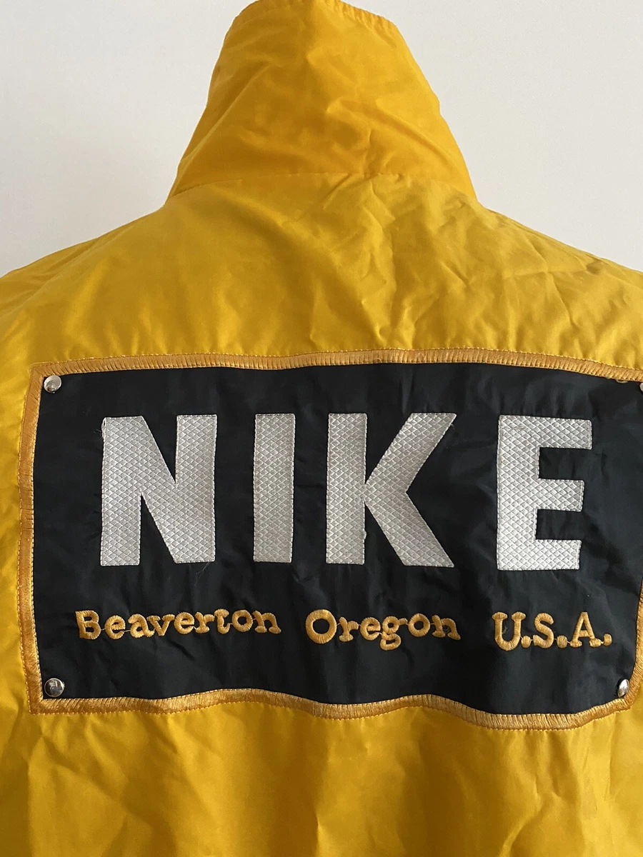 RARE🔥80s 90s NIKE VINTAGE JACKET Beaverton Oregon double-sided Sz:M