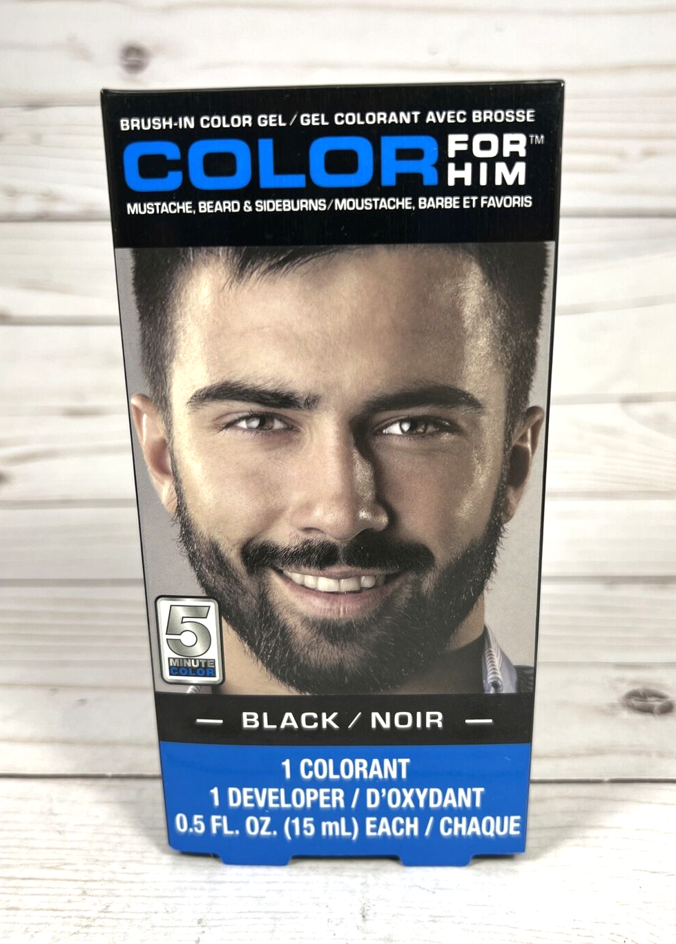 Color For Him Men's Facial Hair Dye Black Mustache Beard (4 Pack) BB10