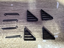 N Scale Stairs and Landing with Railing - Twelve steps 1 inch tall - 4 Units