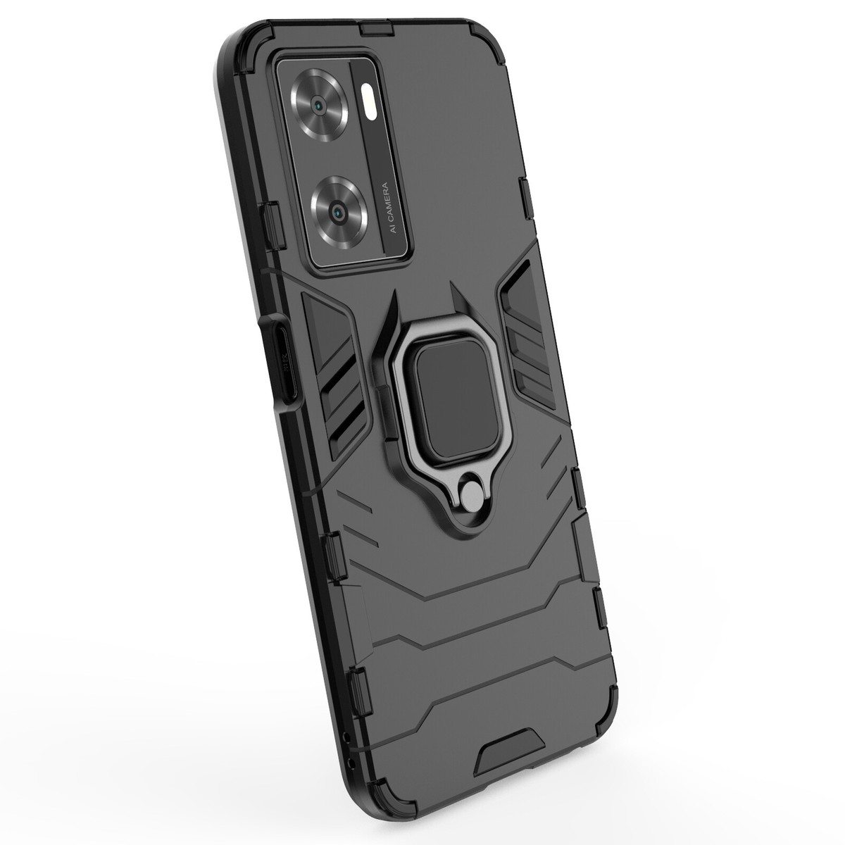 Custodia TPU+PC Sottile Con Anello Per OPPO ACE2, A12, REALME, A73, A53, V5 E Molti Altri Modelli - Foto 2