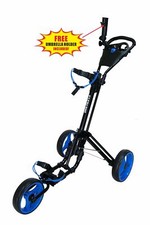 QWIK-FOLD 3 Wheel Push Pull Golf Cart - Foot Brake - ONE Second to Open  Close 