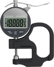 Neoteck Digital Thickness Gauge 0.5 inch/12.7mm, 0.0005"/0.01mm, 0.5"/0.0005" 