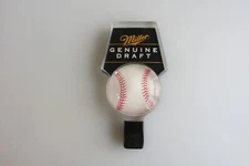 Vintage Miller Genuine Draft Baseball Acrylic Beer Tap Handle NEW