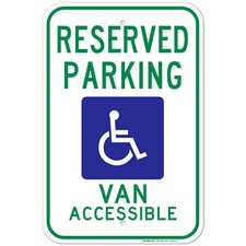 Michigan Handicap Parking Sign, Reserved Parking Van Accessible,