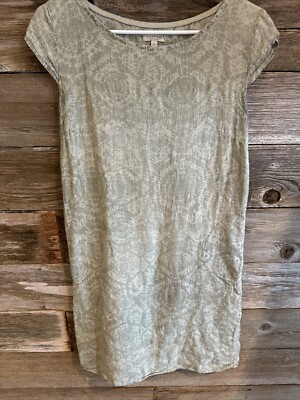 Lina Tomei Green Linen Lagenlook Beach Summer Dress Made in