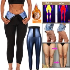 Women Thermo Neoprene Sweat Sauna Shaper Pants Weight Loss Trainer Leggings Slim