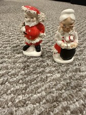 Vintage Holiday Decor-Santa & Mrs Claus Salt ...