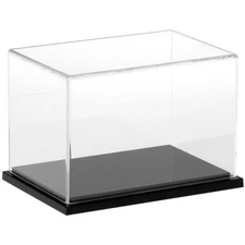 Plymor Clear Acrylic Display Case with Black Base, 6" x 4" x 4"