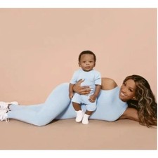 Naked Wardrobe Mama Malika blue sleeveless Onepiece jUMPSUIT Romper 4 YEARS