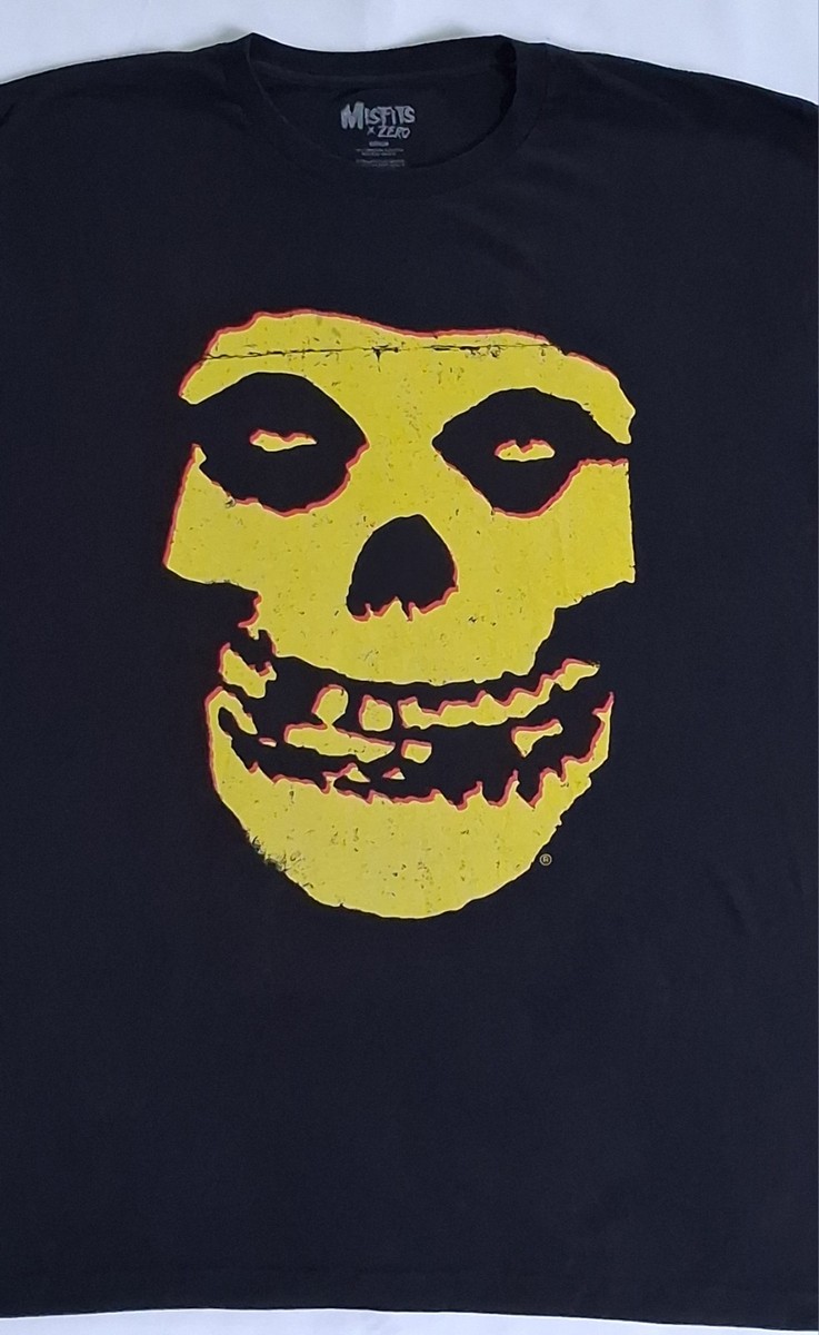 Misfits X Zero T Shirt Fiend Skull Graphic Black USA Medium 100