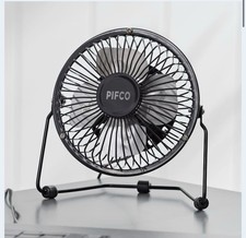 Image of Pifco 4 USB Mini Desk Fan Portable Metal Personal Fan Home & Office Black