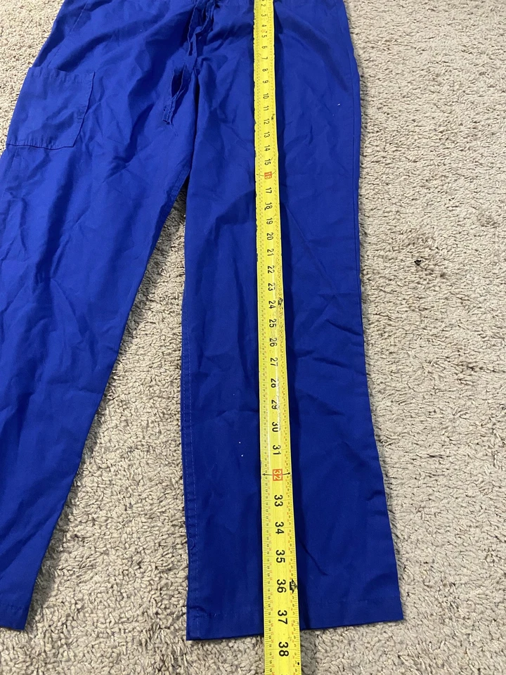 Pantalones ScrubZone by Landau Para Hombre Pequeños Azul Cobalto Cordón Exfoliante Carga CN85221 Foto 2 de 4