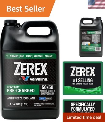 Ready-to-Use 50/50 Heavy Duty Antifreeze for Optimal Engine Protection - 1 Gal