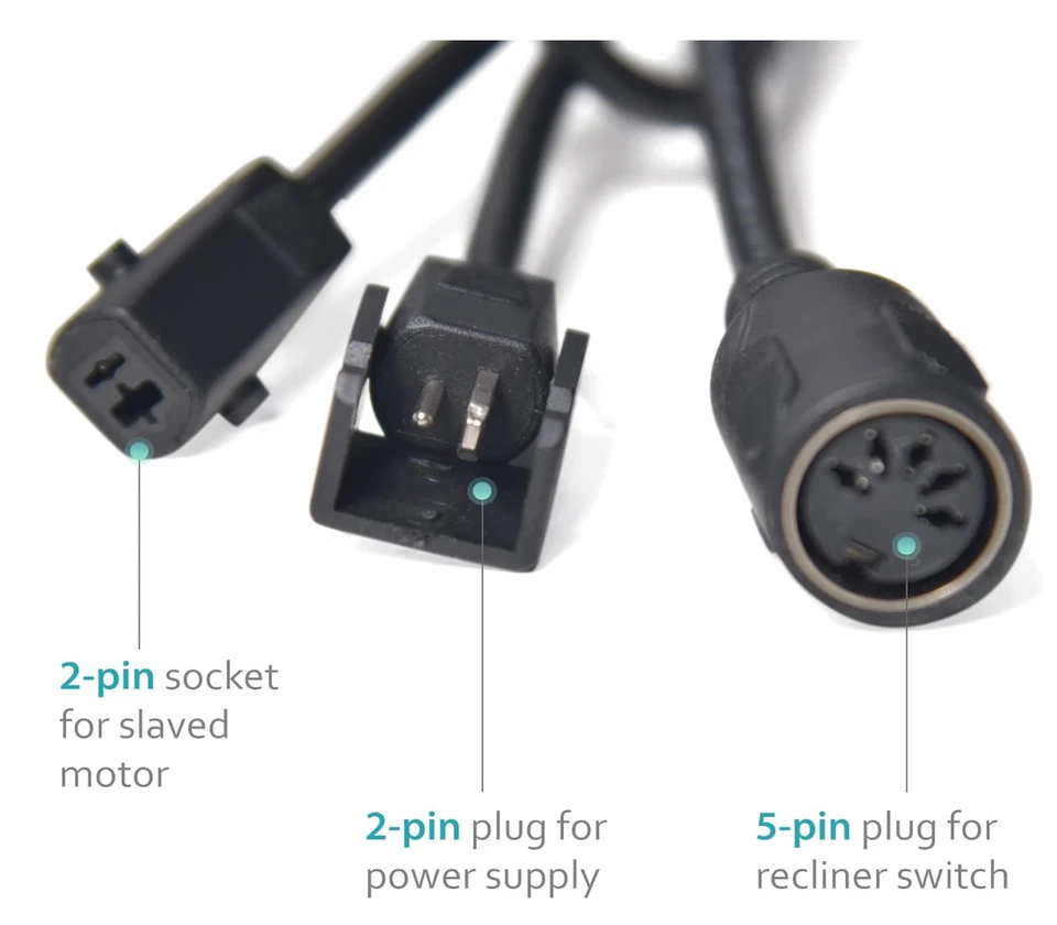 Motor de cadeira elevatória reclinável elétrica Okin modelo JLDQ-11 & JLDQ.11.156.333P, JLDQ.11.1 - Imagem 2 de 4