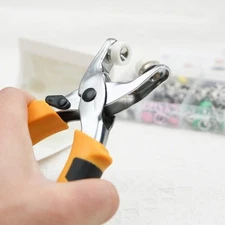 Completely Set Of 200 Hollow Snap Button with Plier For Fabric And Leather