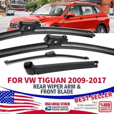 Rear Wiper Arm & Blade + Pair FRONT BLADES FITS FOR VW TIGUAN 2009-2017 NEW
