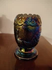 Vintage Carnival Glass Westmoreland Stutting Peacock Amethyst Rose Bowl Whimsey