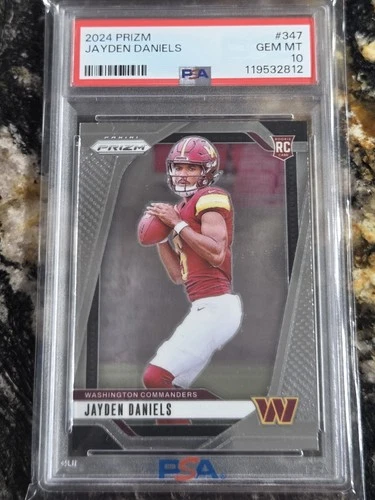 2024 Jayden Daniels RC #347 Panini Prizm PSA 10 Gem Mint