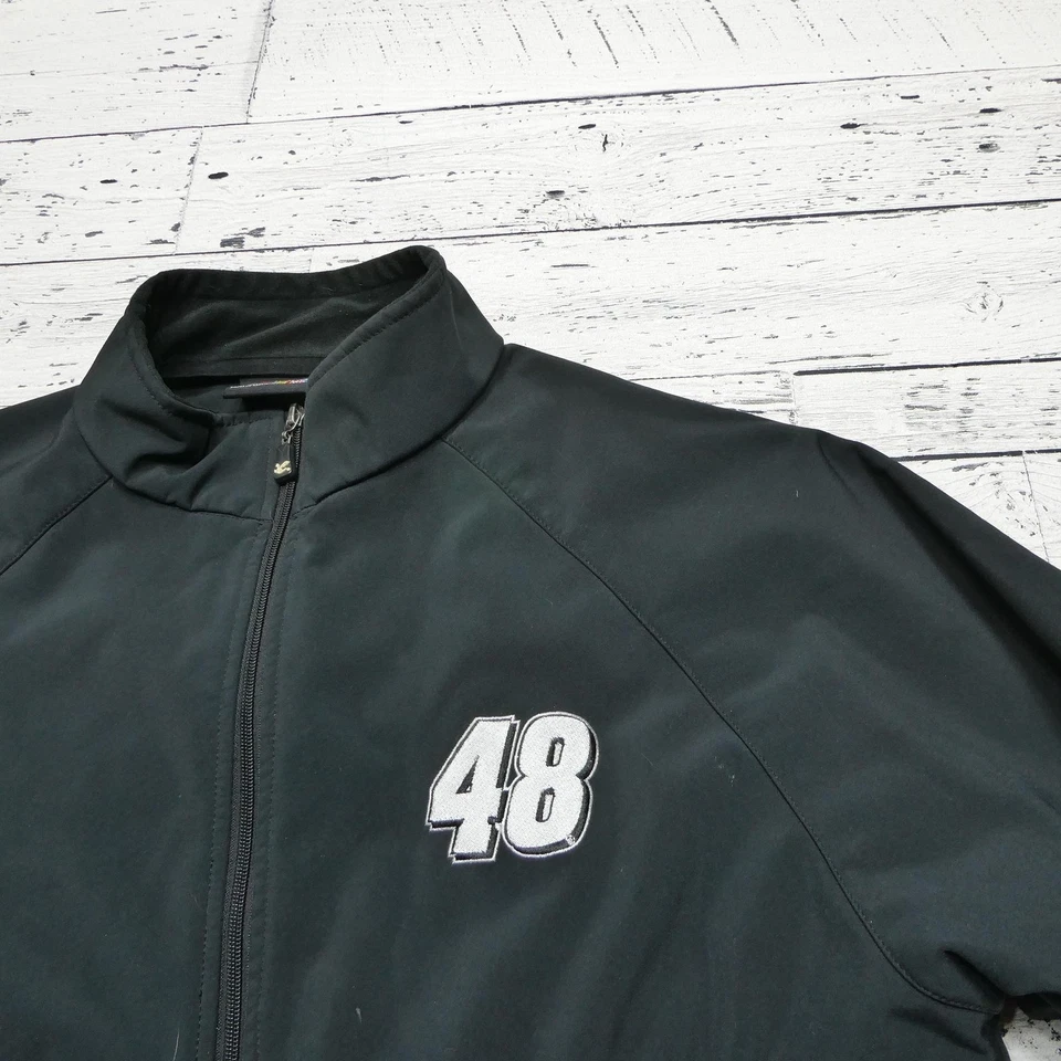 Jimmie Johnson 48 NASCAR Jacket Mens Medium Black Lowe's Racing Chase Authentics - Image 2 of 4