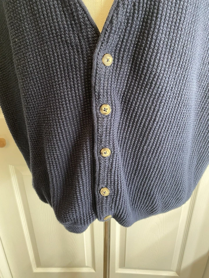 Vtg Eddie Bauer Men's XL Cardigan Sweater Vest Cotton USA Preppy Grandpacore - Image 2 of 4
