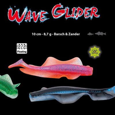 IRON CLAW Barsch & Zander Wave Glider UV-Active Hechtköder Neuheit