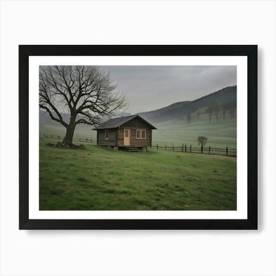 Kleines Haus auf dem Land 2 Ar gerahmtes Wandbild Poster Leinwanddruck Bild